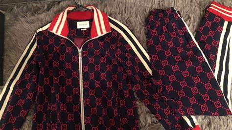 gucci gg jacquard tracksuit replica|gucci adidas collab tracksuit.